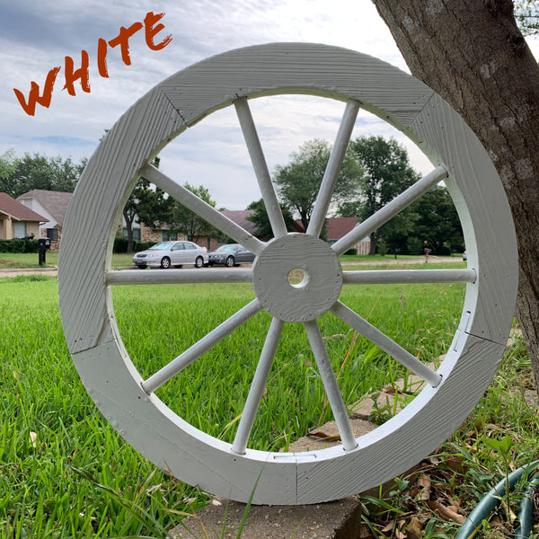 16",24",30" WAGON WHEEL BARN WHITE WOOD & MORE WESTERN HOME DECOR HANDMADE NEW #EH11189