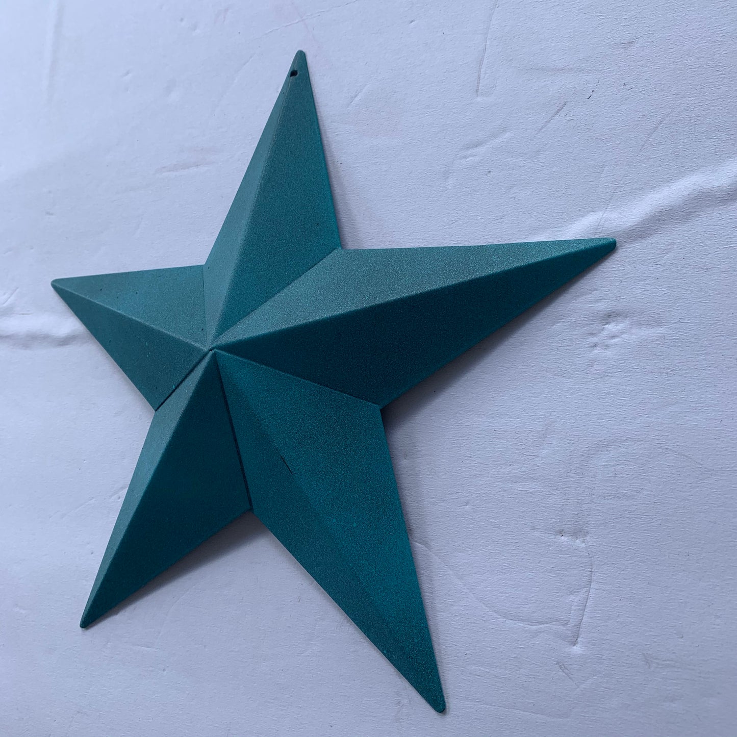 #EH10474 RUSTIC TURQUOISE DISTRESSED TWO TONE BARN METAL STAR WESTERN HOME DECOR ART NEW