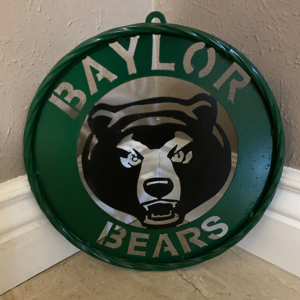 12",18",24",32" BAYLOR BEARS CUSTOM METAL VINTAGE CRAFT SIGN WESTERN HOME DECOR HANDMADE