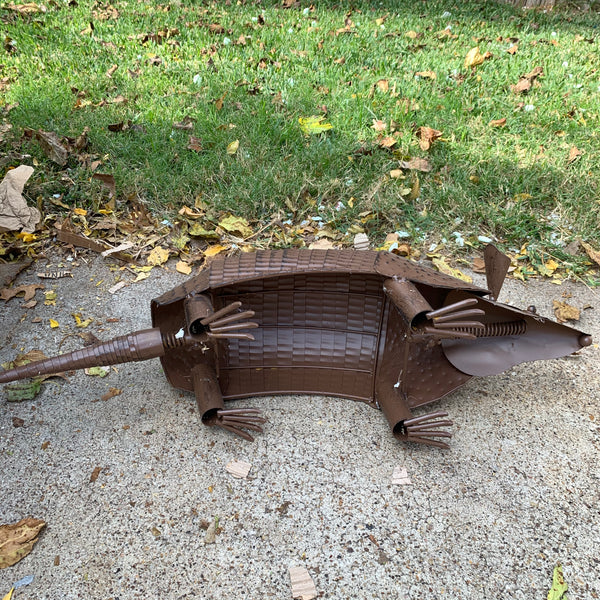 10",14",23",30" ARMADILLO GARDEN ANIMAL SCULPTURE METAL DECOR ORNAMENT OUTDOOR OR INDOOR TEXAS YARD ART