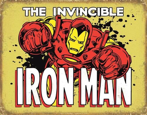 IRONMAN TIN SIGN METAL ART WESTERN HOME DECOR CRAFT - FREE SHIPPING