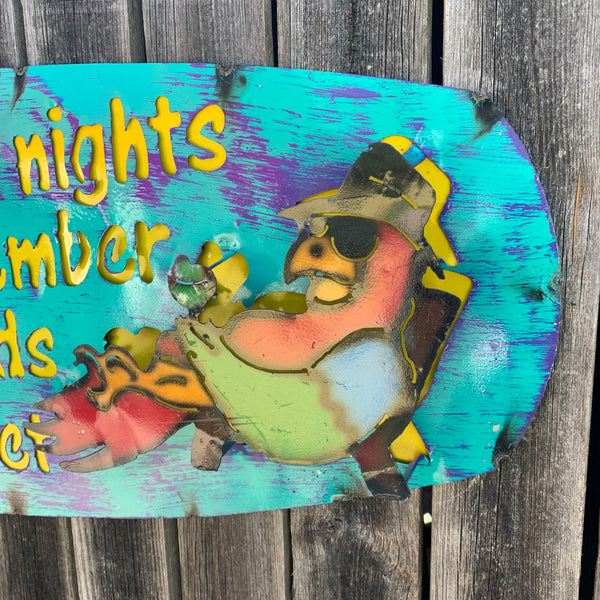 37"x 13" FRIENDS METAL OVAL DISC SIGN WALL ART WESTERN HOME DECOR BRAND NEW