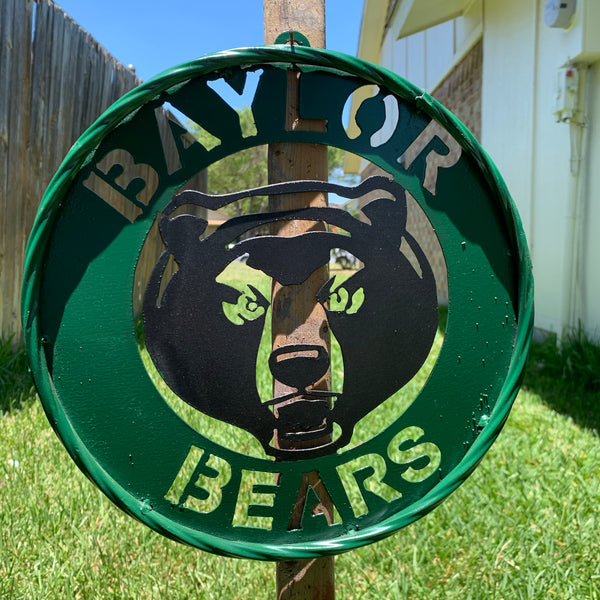 12",18",24",32" BAYLOR BEARS CUSTOM METAL VINTAGE CRAFT SIGN WESTERN HOME DECOR HANDMADE