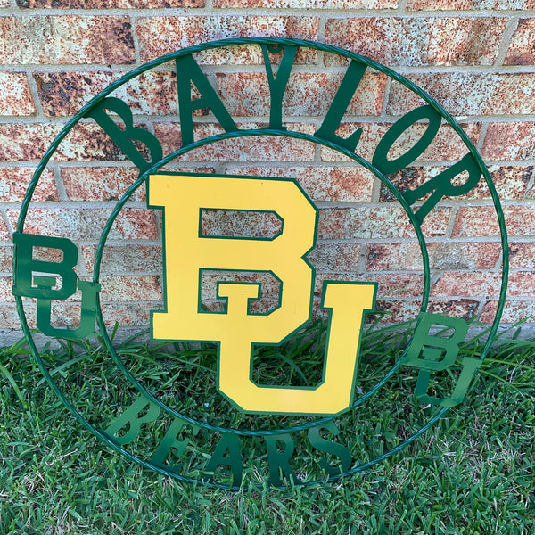 12",18",24",32" BAYLOR BEARS CUSTOM METAL VINTAGE CRAFT SIGN WESTERN HOME DECOR HANDMADE