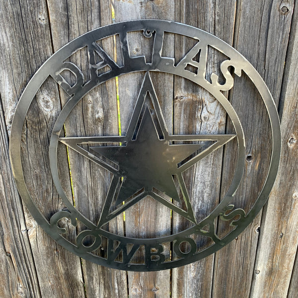 18", 24", 32" DALLAS COWBOYS LASER CUT CUSTOM VINTAGE RAW METAL CRAFT HANDMADE