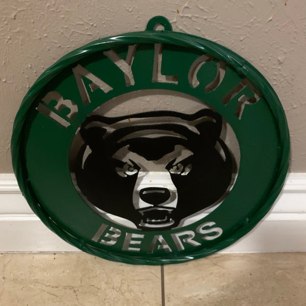12",18",24",32" BAYLOR BEARS CUSTOM METAL VINTAGE CRAFT SIGN WESTERN HOME DECOR HANDMADE