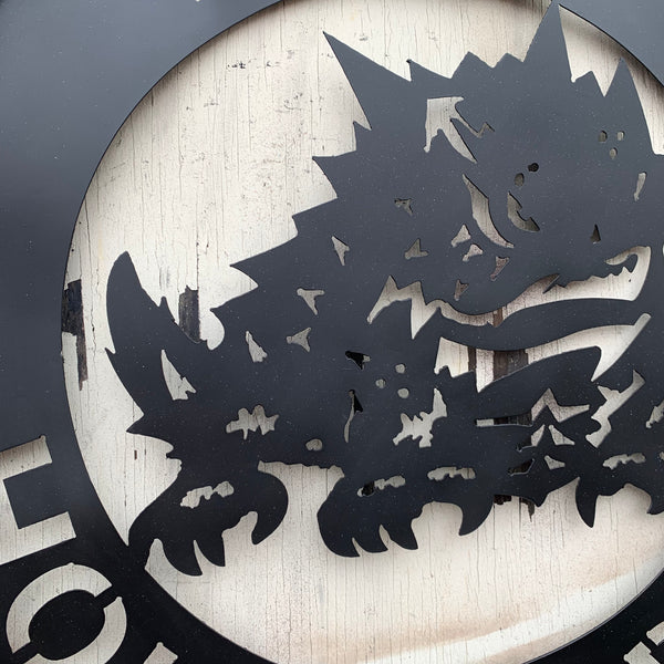 TCU HORNED FROGS CUSTOM BLACK METAL VINTAGE CRAFT SIGN HANDMADE