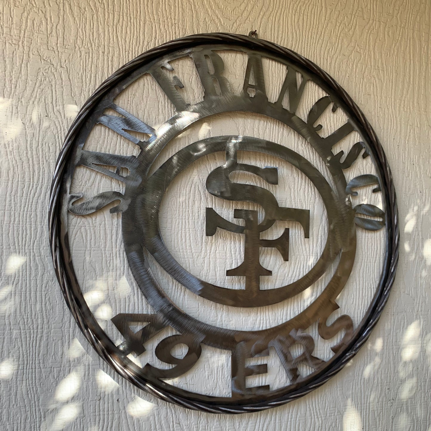 SAN FRANCISCO 49ERS METAL CUSTOM VINTAGE RAW METAL CRAFT TEAM SIGN HANDMADE 12",18",24",32",36",40",50"