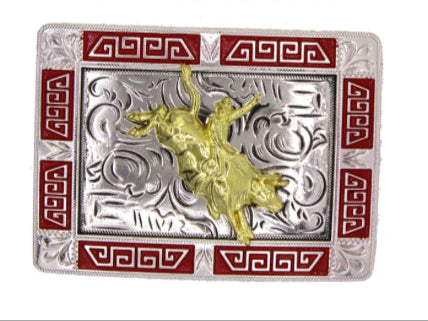 SILVER BULLRIDER BELT BUCKLE WESTERN BUCKLE FASHION ART NEW #EH12267
