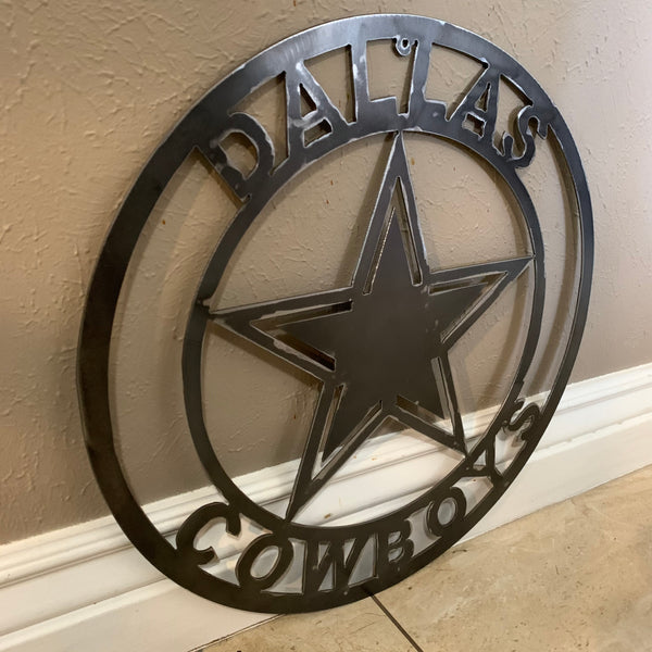 18", 24", 32" DALLAS COWBOYS LASER CUT CUSTOM VINTAGE RAW METAL CRAFT HANDMADE
