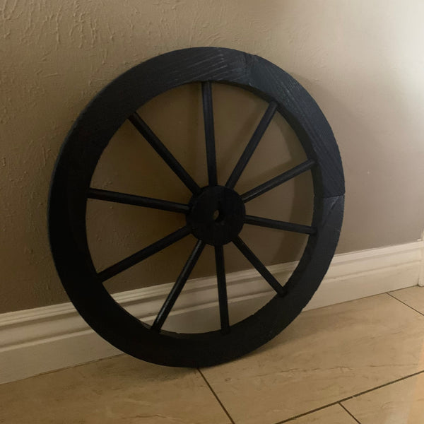 16",24",30" WAGON WHEEL BARN WOOD NAVY BLUE WESTERN HOME DECOR