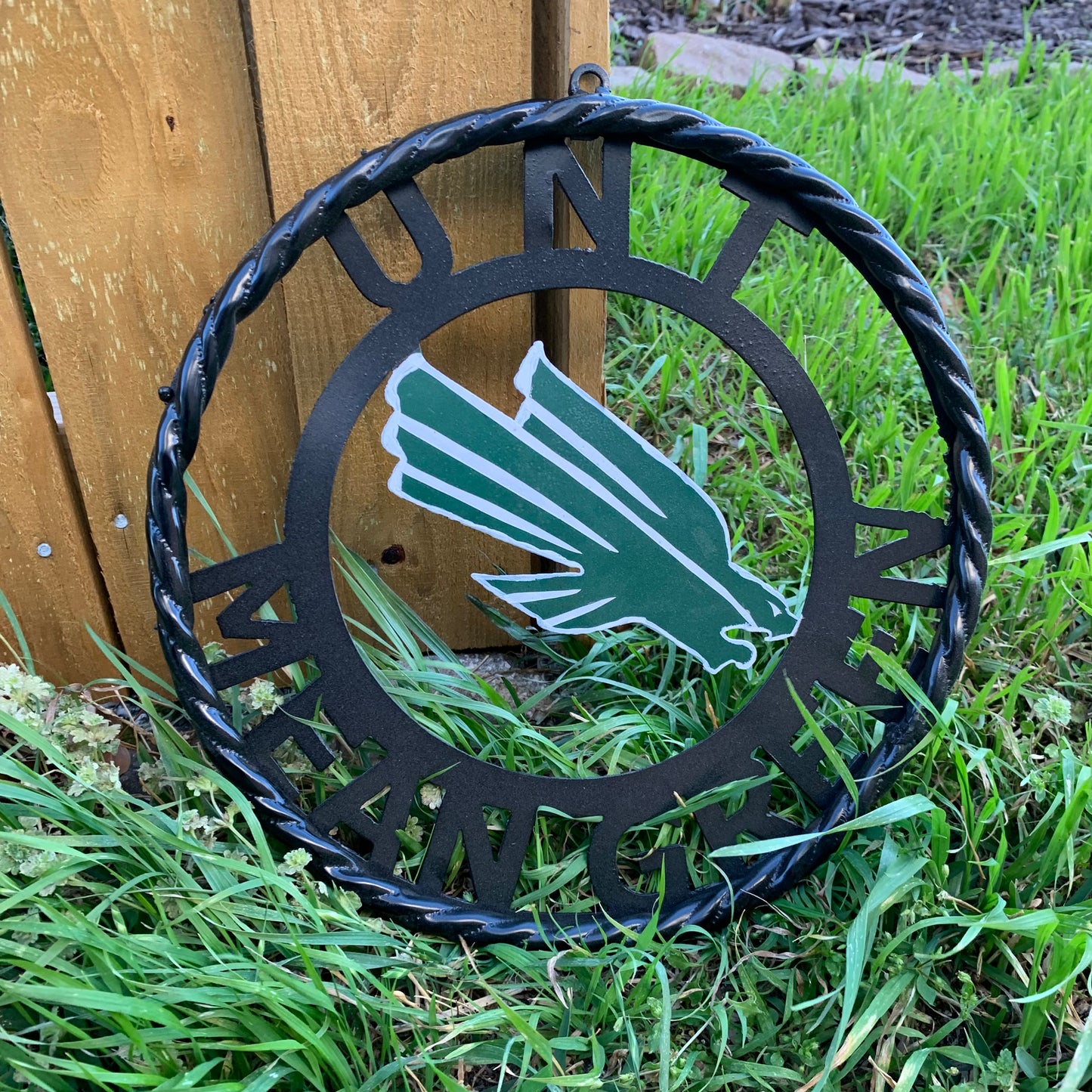 12",18",24" UNT MEAN GREEN CUSTOM METAL VINTAGE CRAFT TEAM SIGN WESTERN HOME DECOR HANDMADE