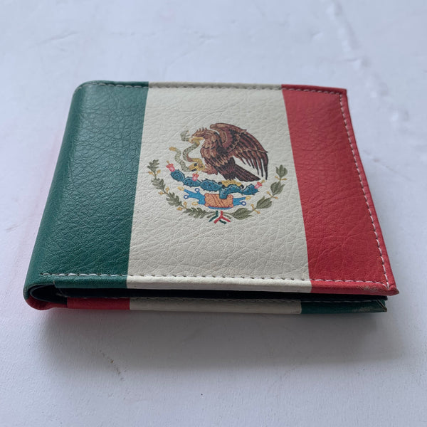 5" MEXICO FLAG WALLET LEATHER BIFOLD WALLET NEW
