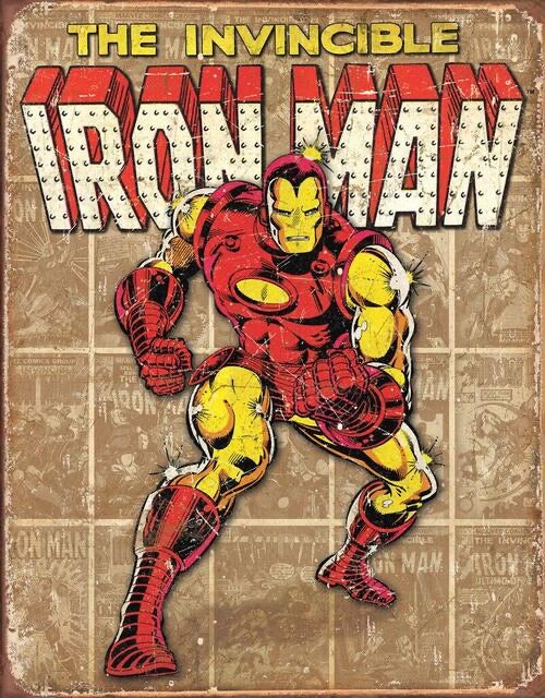 IRONMAN TIN SIGN METAL ART WESTERN HOME DECOR CRAFT - FREE SHIPPING