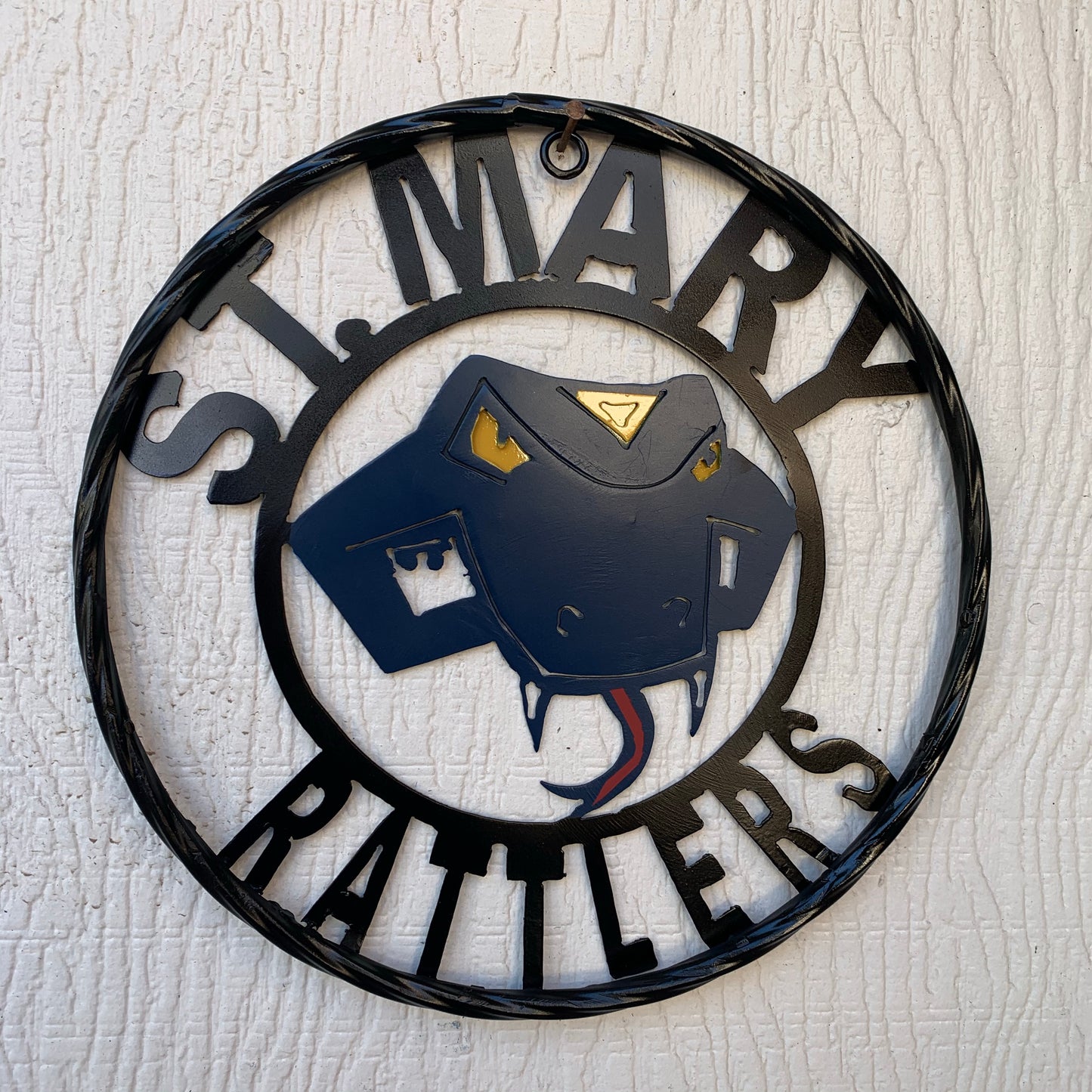 St. MARY RATTLERS METAL CUSTOM VINTAGE CRAFT TEAM SIGN HANDMADE