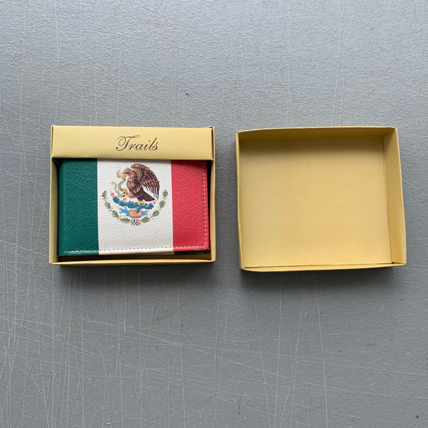 5" MEXICO FLAG WALLET LEATHER BIFOLD WALLET NEW
