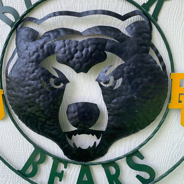 12",18",24",32" BAYLOR BEARS CUSTOM METAL VINTAGE CRAFT SIGN WESTERN HOME DECOR HANDMADE