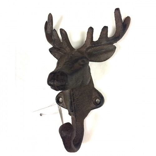4.5"x6.5" DEER SINGLE KEY HOLDER COAT HOOK CAST IRON WALL ART METAL WESTERN HOME DECOR NEW