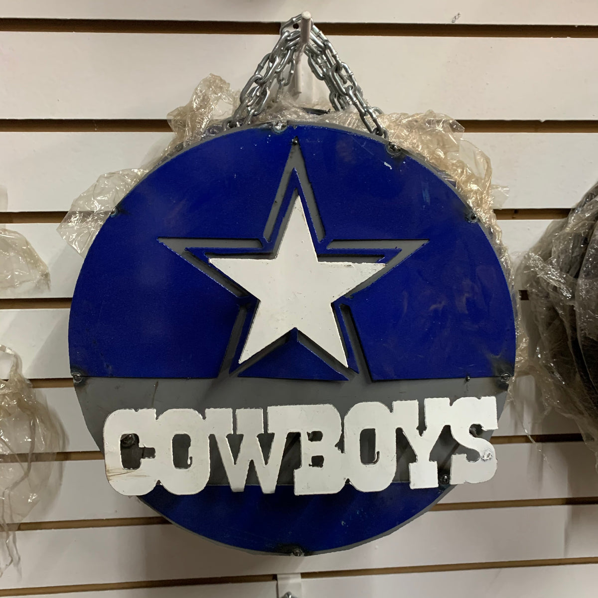 12" DALLAS COWBOYS DISC CUSTOM VINTAGE METAL TEAM DISC WALL ART WESTERN HOME DECOR CRAFT HANDMADE