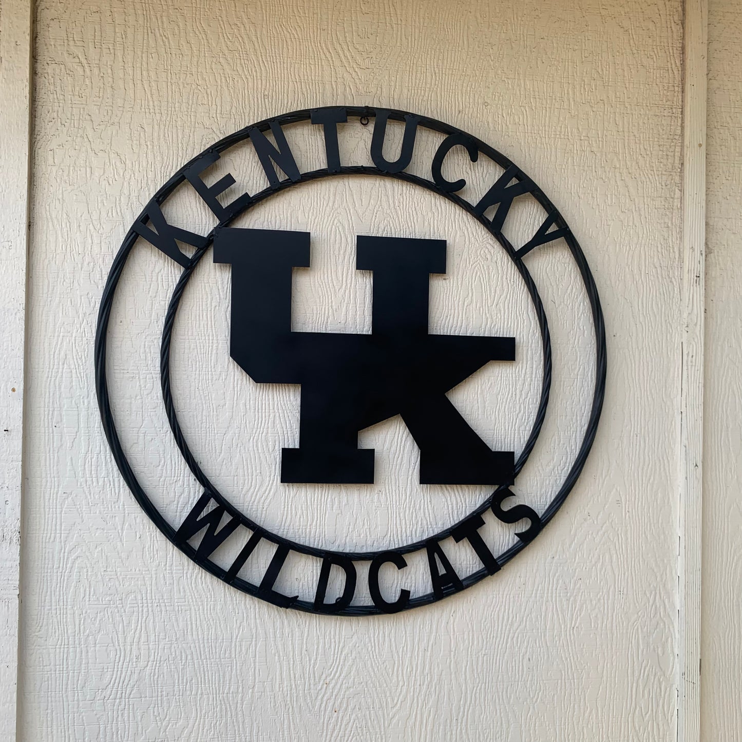 12", 18", 24", 32" KENTUCKY WILDCATS CUSTOM BLACK METAL VINTAGE CRAFT SIGN HANDMADE