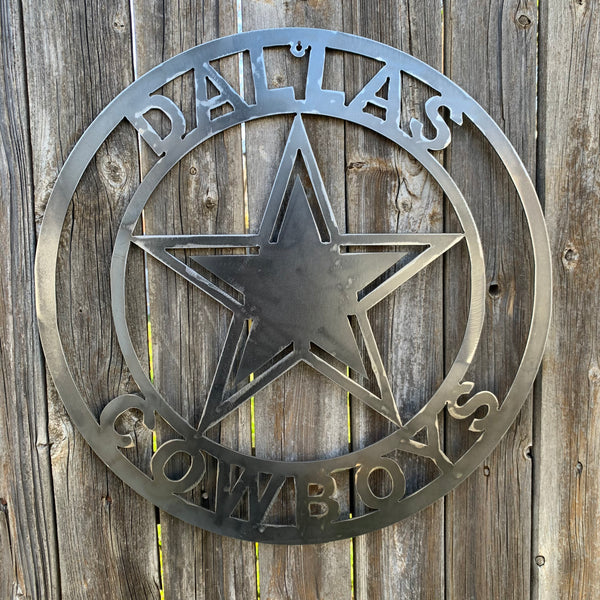 18", 24", 32" DALLAS COWBOYS LASER CUT CUSTOM VINTAGE RAW METAL CRAFT HANDMADE