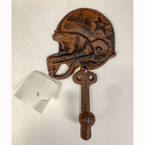 6"x3.75" HELMET HOOK CAST IRON WALL ART METAL WESTERN HOME DECOR NEW
