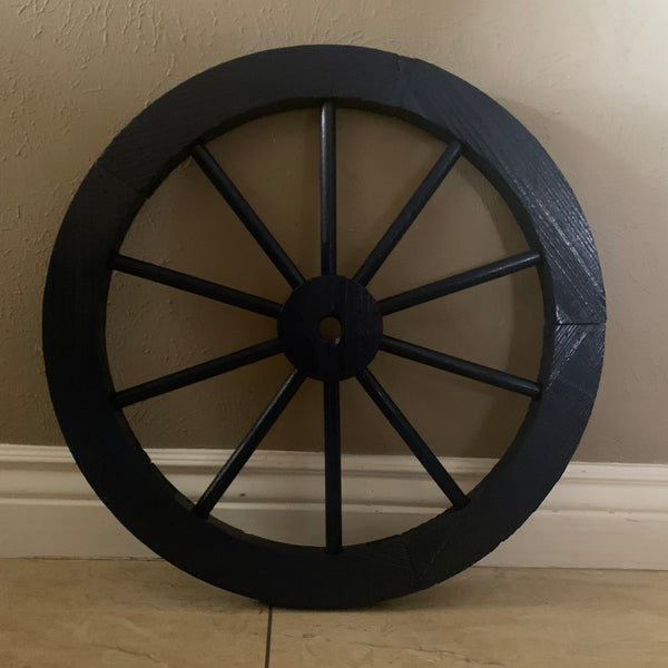 16",24",30" WAGON WHEEL BARN WOOD NAVY BLUE WESTERN HOME DECOR