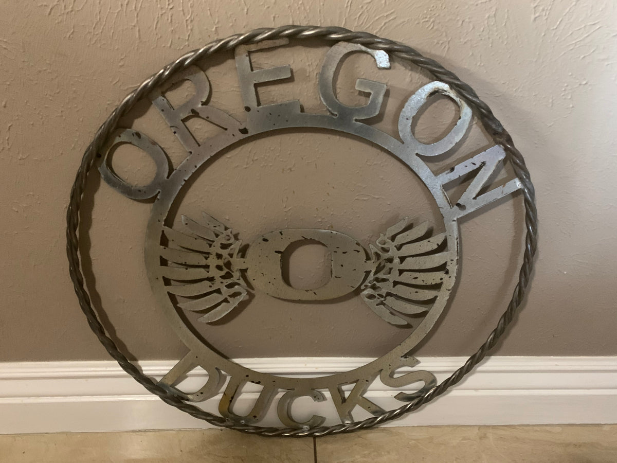 12", 18", 24", 32" OREGON DUCKS METAL CUSTOM VINTAGE CRAFT SPORTS TEAM SIGN HANDMADE