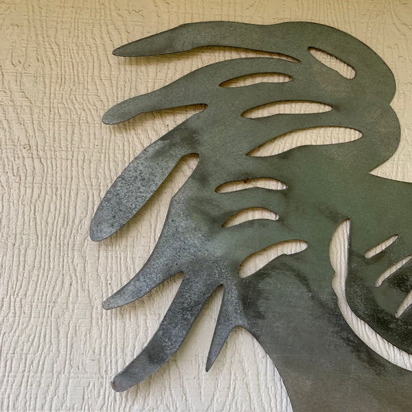 28"  X 28" CUSTOM ROOSTER LASERCUT ART WITH RING DESIGN WESTERN METAL ANIMAL ART HOME WALL DECOR BRAND NEW