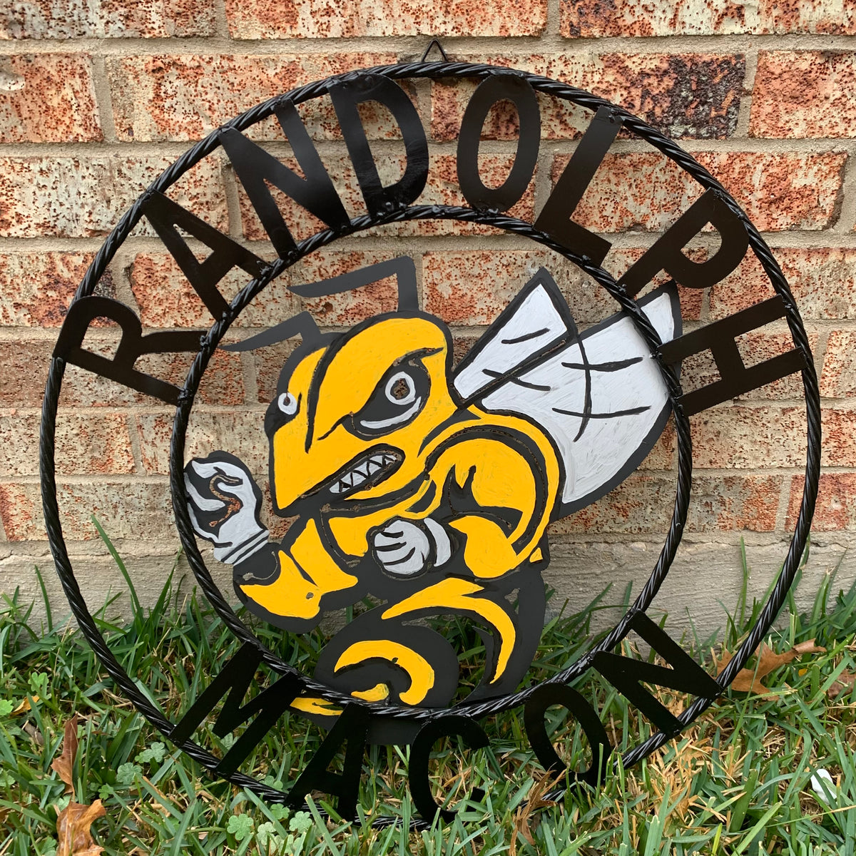 RANDOLPH MACON CUSTOM METAL VINTAGE CRAFT TEAM SIGN HANDMADE 12",18",24",32" SIZES