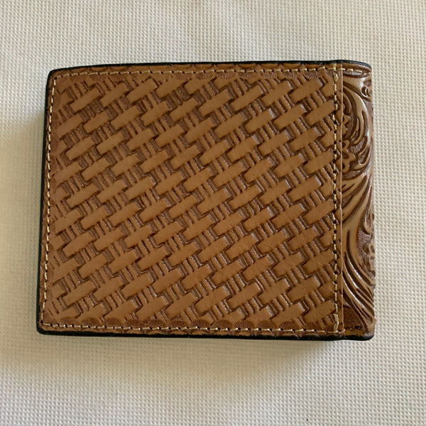 5" MEN'S WALLET GENUINE LEATHER BIFOLD WESTERN ARTWORK WALLET NEW