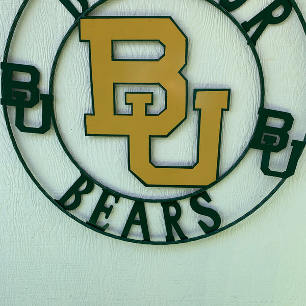12",18",24",32" BAYLOR BEARS CUSTOM METAL VINTAGE CRAFT SIGN WESTERN HOME DECOR HANDMADE