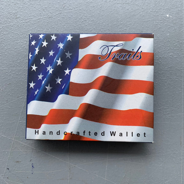 5" USA FLAG AMERICANA WALLET LEATHER BIFOLD WALLET