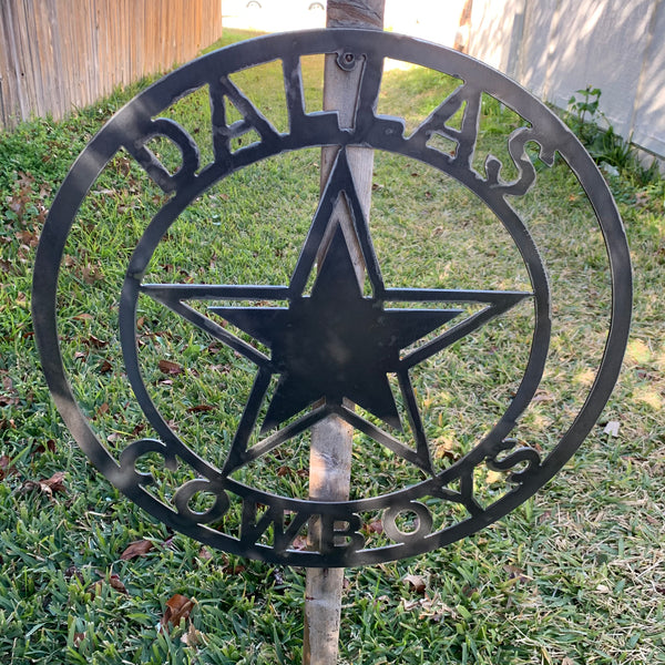 18", 24", 32" DALLAS COWBOYS LASER CUT CUSTOM VINTAGE RAW METAL CRAFT HANDMADE