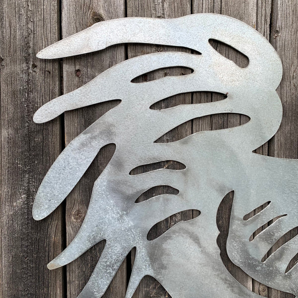 28"  X 28" CUSTOM ROOSTER LASERCUT ART WITH RING DESIGN WESTERN METAL ANIMAL ART HOME WALL DECOR BRAND NEW