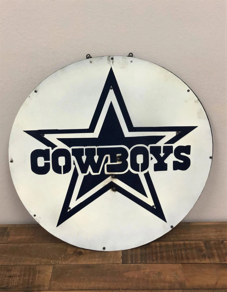 23" DALLAS COWBOYS CUSTOM METAL VINTAGE SIGN DISC WALL ART WESTERN HOME DECOR HANDMADE #36-286