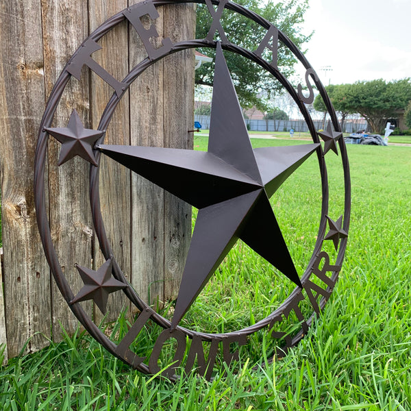 TEXAS LONESTAR METAL ART WESTERN HOME WALL DECOR RUSTIC VINTAGE BROWN NEW, SIZE:24",32",36",40",42",44",46",50"