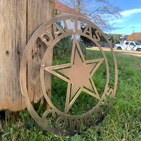 18", 24", 32" DALLAS COWBOYS LASER CUT CUSTOM VINTAGE RAW METAL CRAFT HANDMADE
