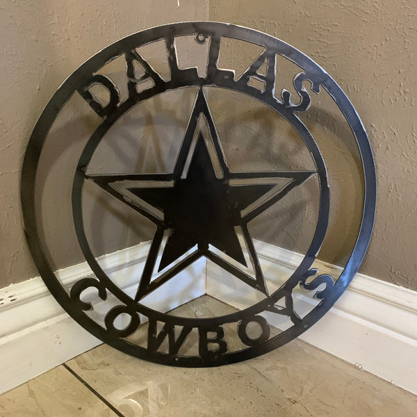 18", 24", 32" DALLAS COWBOYS LASER CUT CUSTOM VINTAGE RAW METAL CRAFT HANDMADE