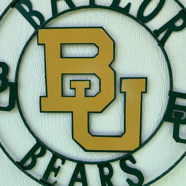 12",18",24",32" BAYLOR BEARS CUSTOM METAL VINTAGE CRAFT SIGN WESTERN HOME DECOR HANDMADE