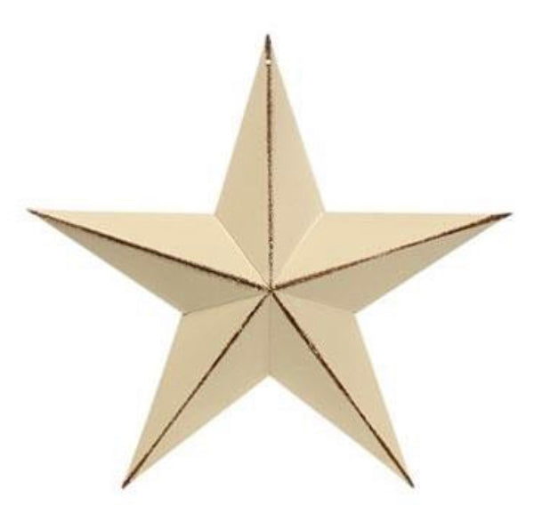 DISTRESSED IVORY WHITE ANTIQUE STAR METAL WALL ART WESTERN HOME DECOR #EH13153