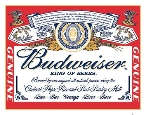 BUDWEISER TIN SIGN METAL ART WESTERN HOME DECOR CRAFT