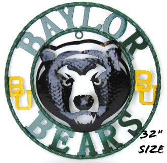 12",18",24",32" BAYLOR BEARS CUSTOM METAL VINTAGE CRAFT SIGN WESTERN HOME DECOR HANDMADE