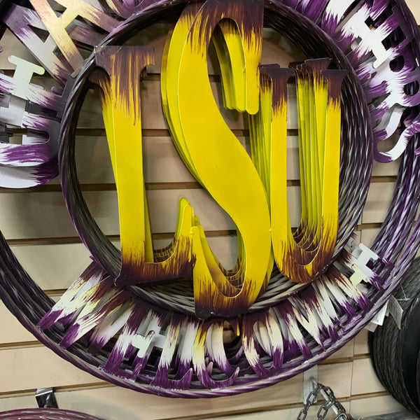 12",18",24",32" LSU GEAUX TIGERS WELCOME METAL CUSTOM VINTAGE CRAFT TEAM ART