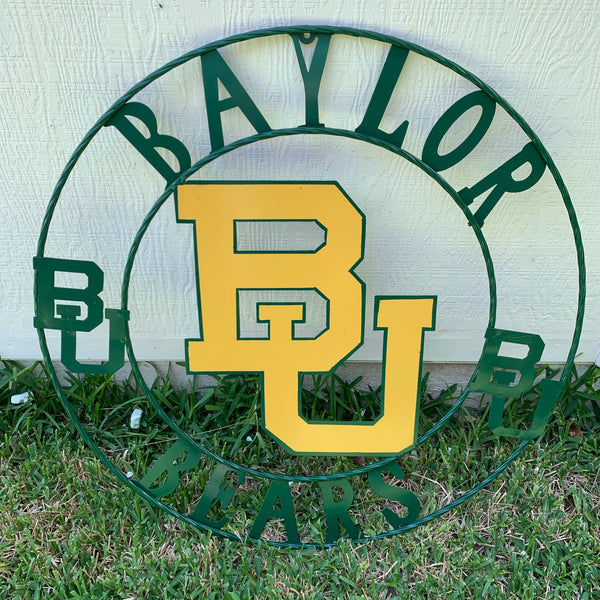 12",18",24",32" BAYLOR BEARS CUSTOM METAL VINTAGE CRAFT SIGN WESTERN HOME DECOR HANDMADE