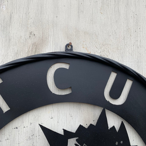 TCU HORNED FROGS CUSTOM BLACK METAL VINTAGE CRAFT SIGN HANDMADE