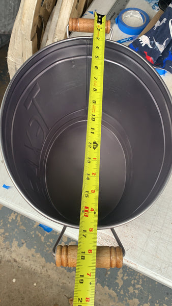 18" TEXAS BUCKET SILVER METAL OVAL TUB WESTERN HOME DECOR METAL ART--BRAND NEW