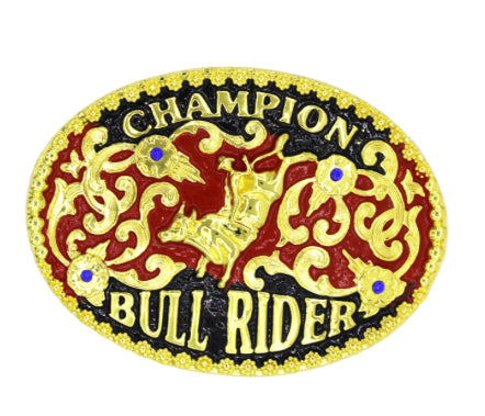 GOLD BULL RIDER BELT BUCKLE WESTERN BUCKLE FASHION ART NEW #EH12266