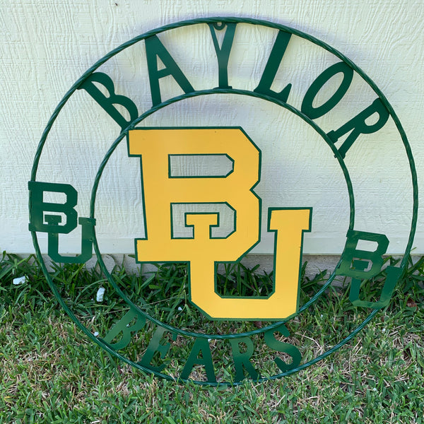 12",18",24",32" BAYLOR BEARS CUSTOM METAL VINTAGE CRAFT SIGN WESTERN HOME DECOR HANDMADE
