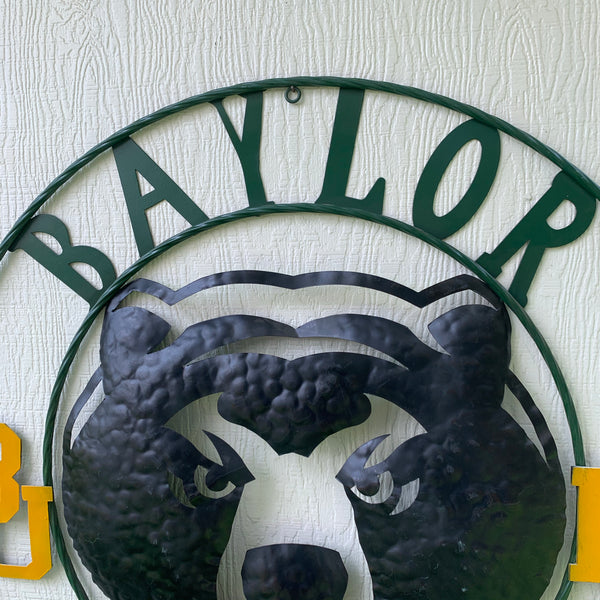 12",18",24",32" BAYLOR BEARS CUSTOM METAL VINTAGE CRAFT SIGN WESTERN HOME DECOR HANDMADE